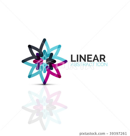 Abstract flower or star minimalistic linear icon Abstract flower or star minimalistic linear icon 39397261