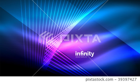 Shiny straight lines on dark background, techno 39397427