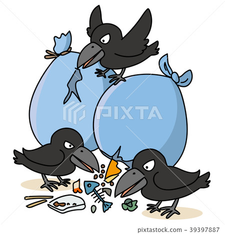 烏鴉的垃圾損壞 39397887