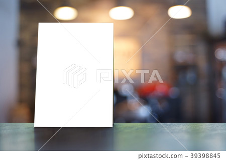 Stand Mock up Menu frame tent card blurred Stand Mock up Menu frame tent card blurred 39398845