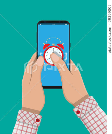 Alarm clocks in smartphone. 39399805
