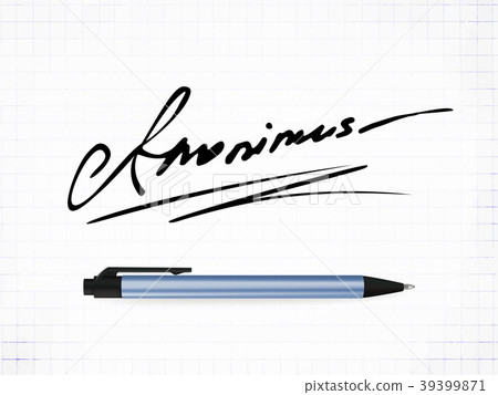 Signature Anonimus Vector Icon 39399871