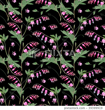 Floral Pattern with Bleeding Heart Flowers Floral Pattern with Bleeding Heart Flowers 39399919