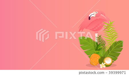 Flamingo illustration design on white background Flamingo illustration design on white background 39399971