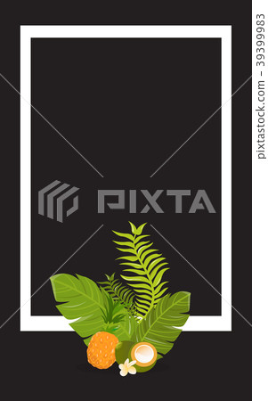 Tropical Flower Background. Summer Design. Vector. Tropical Flower Background. Summer Design. Vector. 39399983