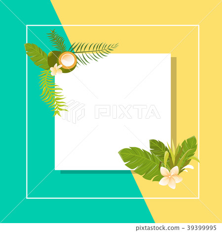 Tropical Background. Summer Design. Vector. 39399995