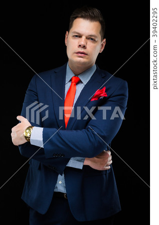 Portrait of confident handsome businessman with 39402295
