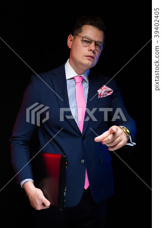 Portrait of confident handsome serious businessman Portrait of confident handsome serious businessman 39402405
