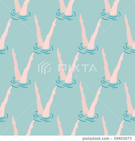 Synchronized swimming performance seamless vector 39403073
