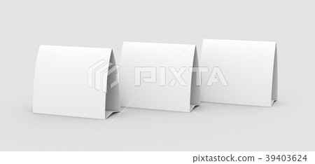 Blank paper tent template 39403624