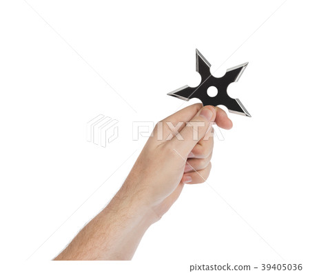 Hand is throwing ninja shuriken Hand is throwing ninja shuriken 39405036