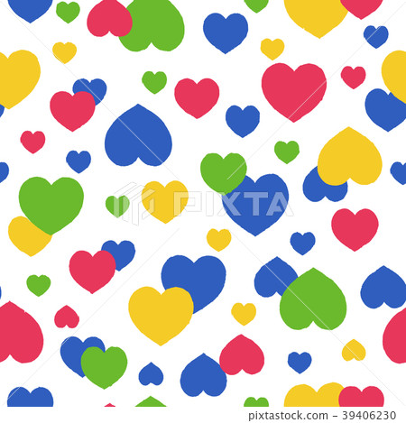 Crumbling heart pattern, - Stock Illustration [39406230] - PIXTA