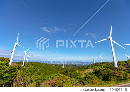 Wind power generation (May Aoyama plateau sunny) 39406246