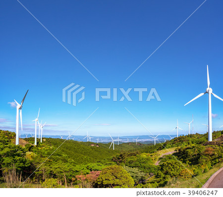 Wind power generation (May Aoyama plateau sunny) 39406247