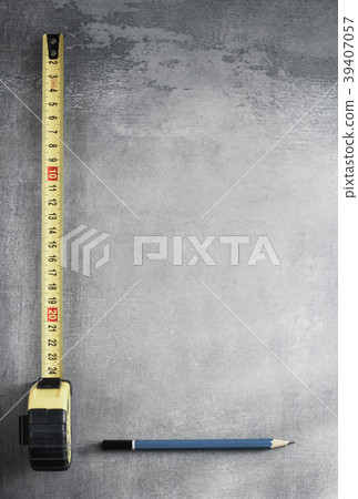 tape measure and pencil tape measure and pencil 39407057