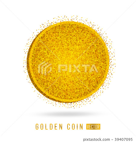 gold coin - vector icon illustration - blank 39407095