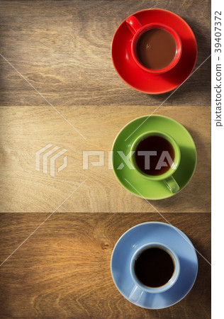 cup of coffee, tea and cacao cup of coffee, tea and cacao 39407372