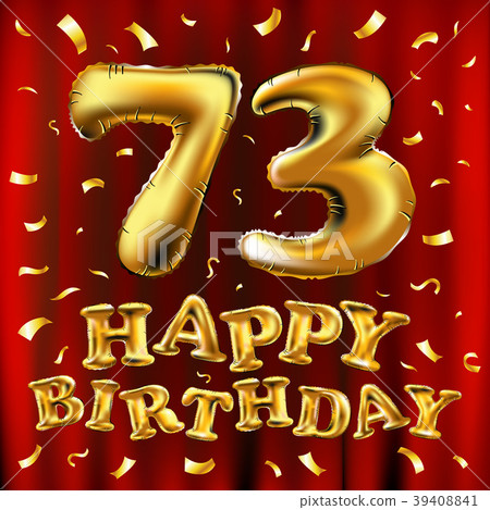 vector happy birthday 73 celebration gold balloons 39408841