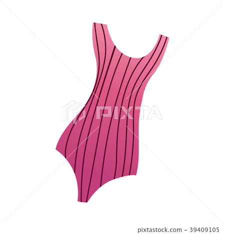 Vector cartoon beach pink swimsuit icon Vector cartoon beach pink swimsuit icon 39409105