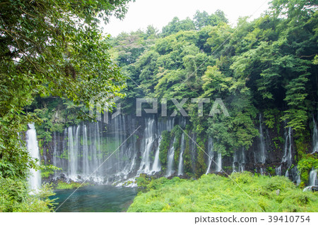 Shiraito waterfall near Mt. Fuji in Fujinomiya Shiraito waterfall near Mt. Fuji in Fujinomiya 39410754