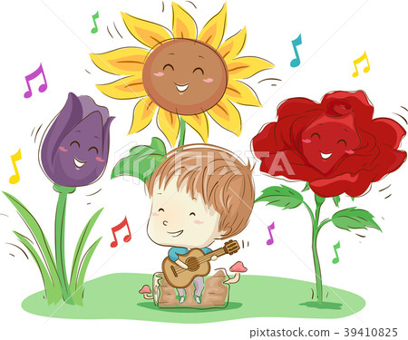 images of guitars clipart flower