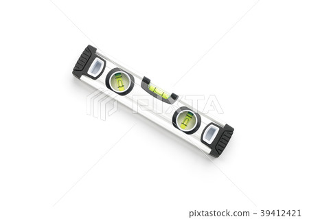 silver bubble level isolated on white 39412421