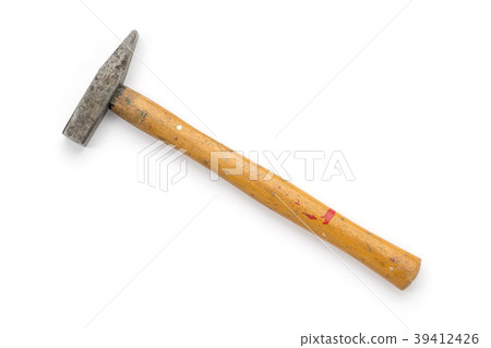 small old hammer, isolated on white 39412426