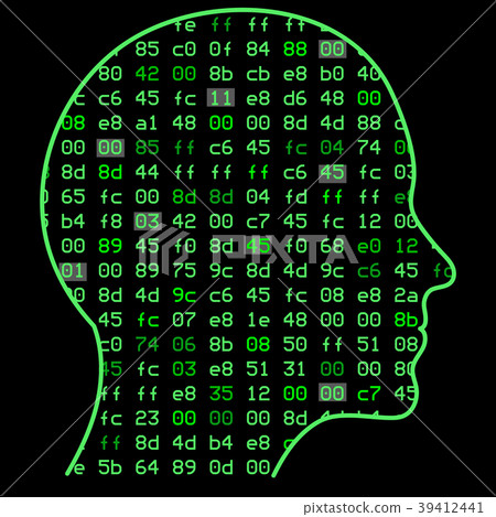 Artificial Intelligence. The image of a human head Artificial Intelligence. The image of a human head 39412441