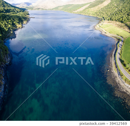 Aerial view of Loch Creran by the Loch Creran Aerial view of Loch Creran by the Loch Creran 39412569