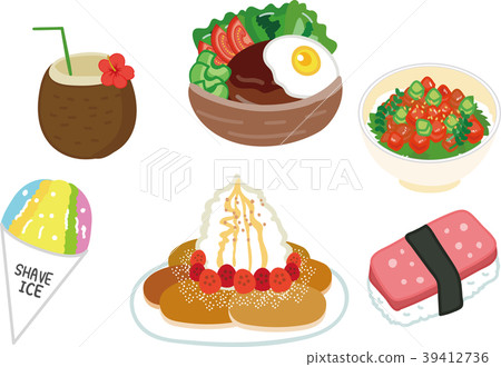 Illustration material of specialty of Hawaii Illustration material of specialty of Hawaii 39412736