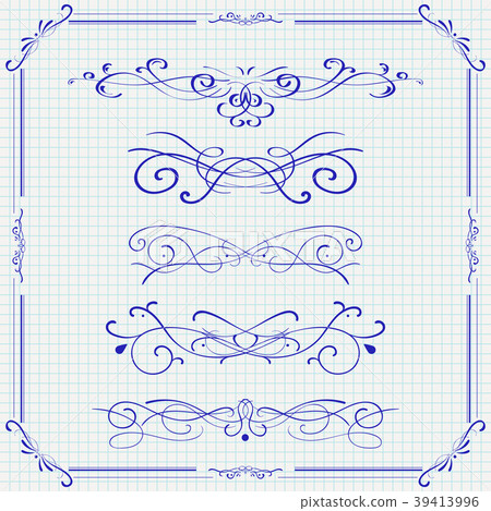 Vintage ornaments and frame 39413996