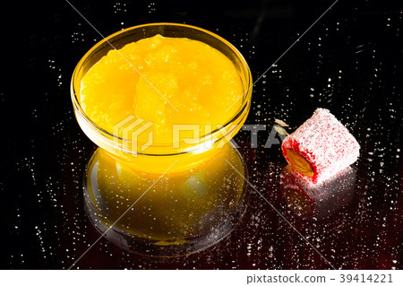 honey, rakhat-lukum coconut shavings and almond honey, rakhat-lukum coconut shavings and almond 39414221