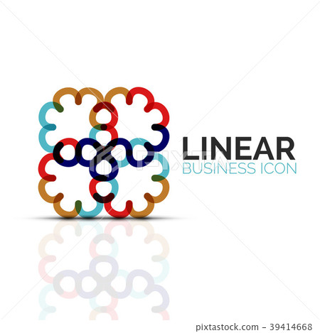 Abstract flower or star, linear thin line icon Abstract flower or star, linear thin line icon 39414668
