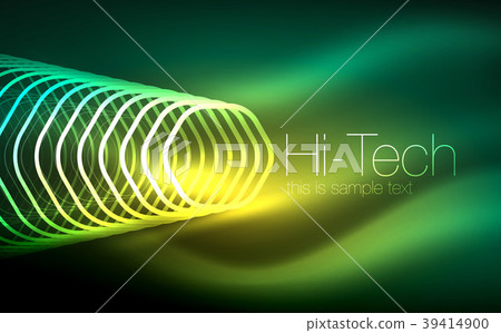 Outline hexagons, glowing geometric shapes 39414900