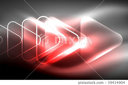 Glowing vector triangle geometric shapes in dark 39414904