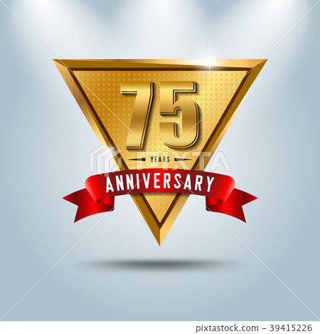 75 years anniversary celebration logotype.  39415226
