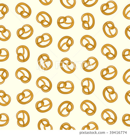 Cute cartoon tasty pretzel pattern Cute cartoon tasty pretzel pattern 39416774