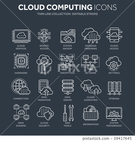 Cloud computing. Internet technology. Online 39417645