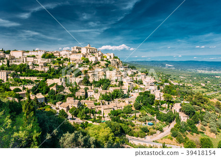 Gordes, Provence, France. Beautiful Scenic View Of 39418154