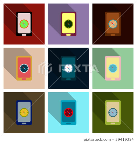 Abstract style modern and vintage mobile gadgets Abstract style modern and vintage mobile gadgets 39419354
