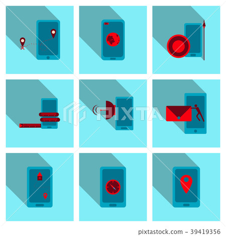 Abstract style modern and vintage mobile gadgets Abstract style modern and vintage mobile gadgets 39419356