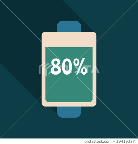Discharged and fully charged battery smartphone - Discharged and fully charged battery smartphone - 39419357