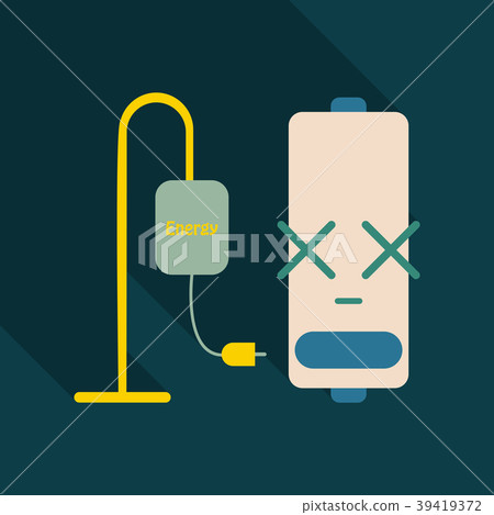 Discharged and fully charged battery smartphone - Discharged and fully charged battery smartphone - 39419372