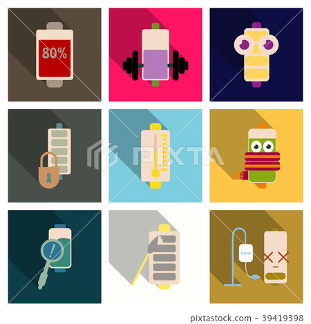 Discharged and fully charged battery smartphone - Discharged and fully charged battery smartphone - 39419398