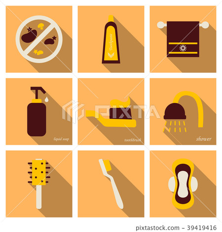 Simple Set of Hygiene Vector Icons. Contains such 39419416