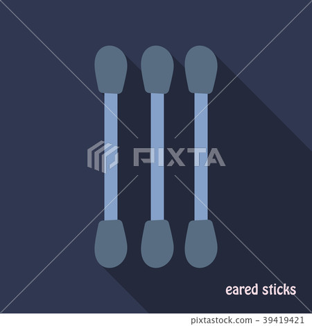 Realistic cotton ear swab set. Vector illustration 39419421