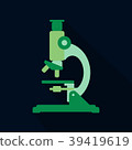 Microscope Icon Vector. Flat icon with long shadow 39419619