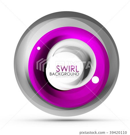 Spiral swirl flowing lines 3d vector abstract Spiral swirl flowing lines 3d vector abstract 39420110