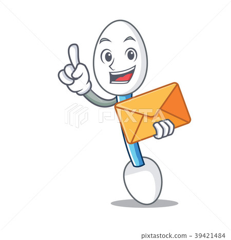 Envelope cotton swab character cartoon Envelope cotton swab character cartoon 39421484