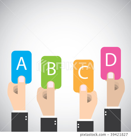Four businessman making offer to business 39421827